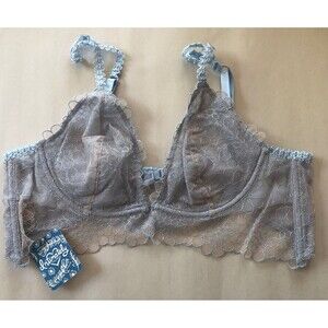 Free People Intimately Lucia Underwire Bra Blue Hydrandea 32D New